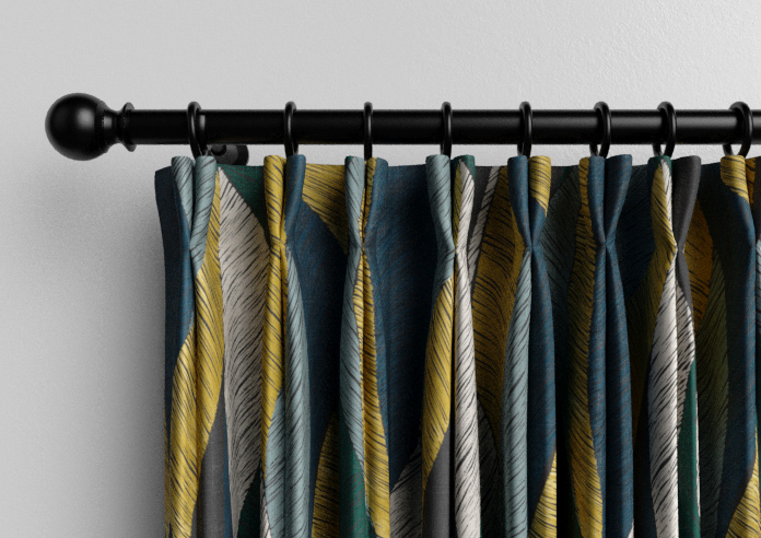 Anthurium, Teal - Made to Measure Curtains - Image 10